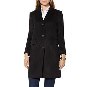 Ralph Lauren Lauren Wool-blend › Reefer Coat In Black sz 0